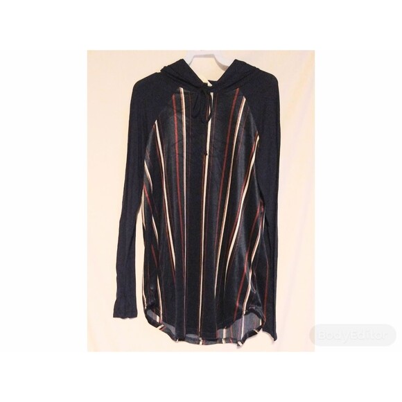 Navy Wine Blue Hoodie Top M - Picture 4 of 7